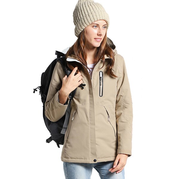Winter USB Infrared Heating Cotton Men Women Jacket Outdoor Camping Windproof Windbreaker Hiking Climbing Fleece Coat