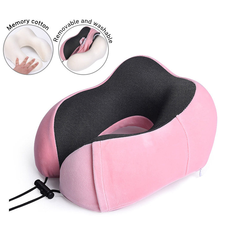 U Shaped Pillow Memory Cotton Travel Pillow Neck Protection Pillow Aircraft Nap Neck Protection Pillow Storage Magnetic Cloth