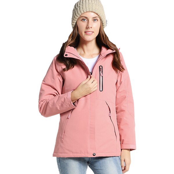 Winter USB Infrared Heating Cotton Men Women Jacket Outdoor Camping Windproof Windbreaker Hiking Climbing Fleece Coat