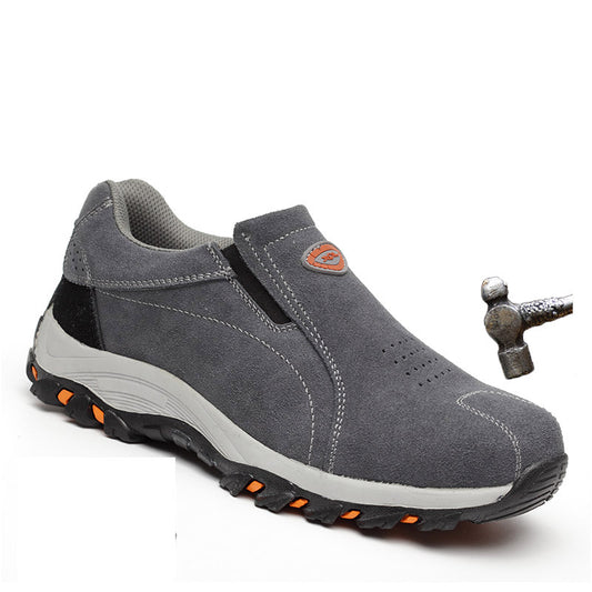 Steel toecap women men work & safety boots genuine leather steel mid sole man woman shoes