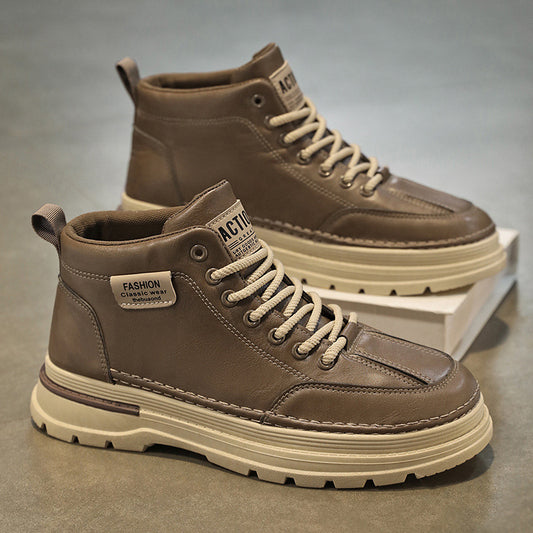 Martin boots men's shoes autumn new high top shoes men's trendy versatile casual workwear shoes short boots