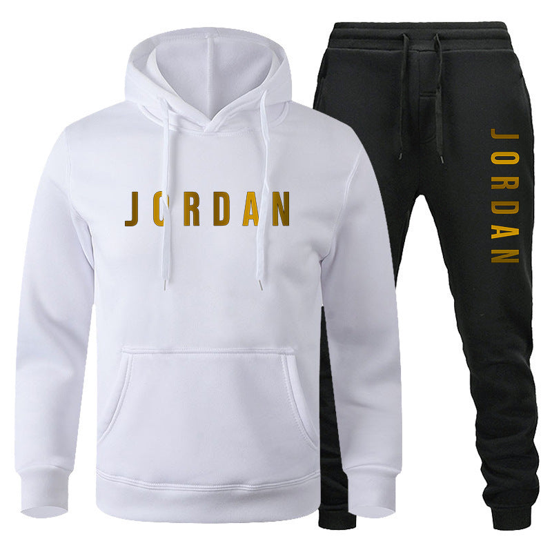 Sweatshirt set for autumn and winter men's casual sports hoodie set