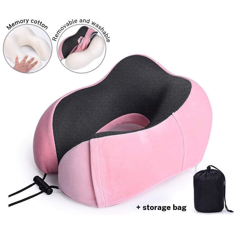 U Shaped Pillow Memory Cotton Travel Pillow Neck Protection Pillow Aircraft Nap Neck Protection Pillow Storage Magnetic Cloth