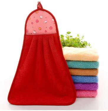 Thick Microfiber Hand Towel Kitchen Bathroom Hanging Cloth Towel Soft Absorbent Fashion Housewife Gift