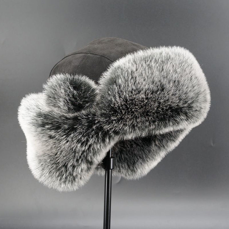 New Lei Feng hat men's oversized ear protection and cold proof hat winter Northeast cotton hat skiing hat retro trend