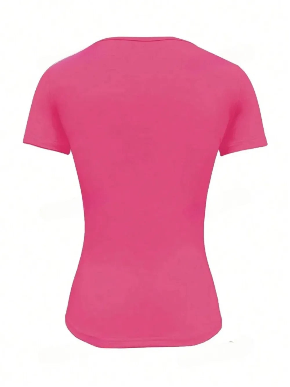 Short slim fit round neck short sleeved T-shirt