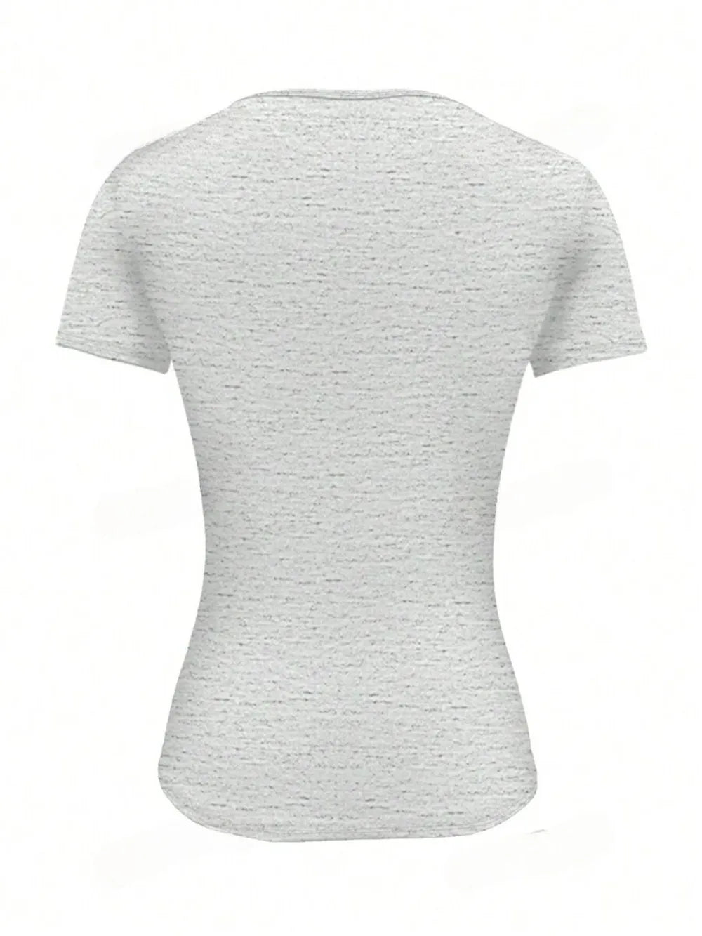 Short slim fit round neck short sleeved T-shirt