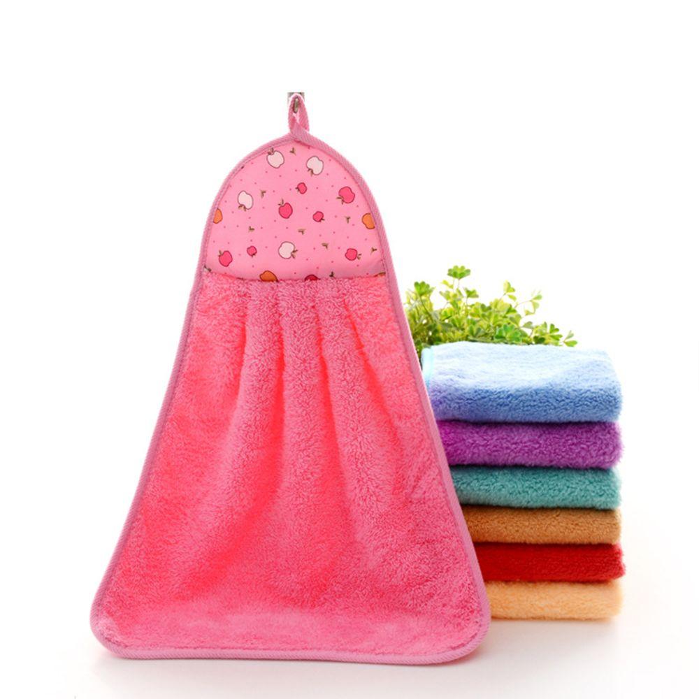 Thick Microfiber Hand Towel Kitchen Bathroom Hanging Cloth Towel Soft Absorbent Fashion Housewife Gift