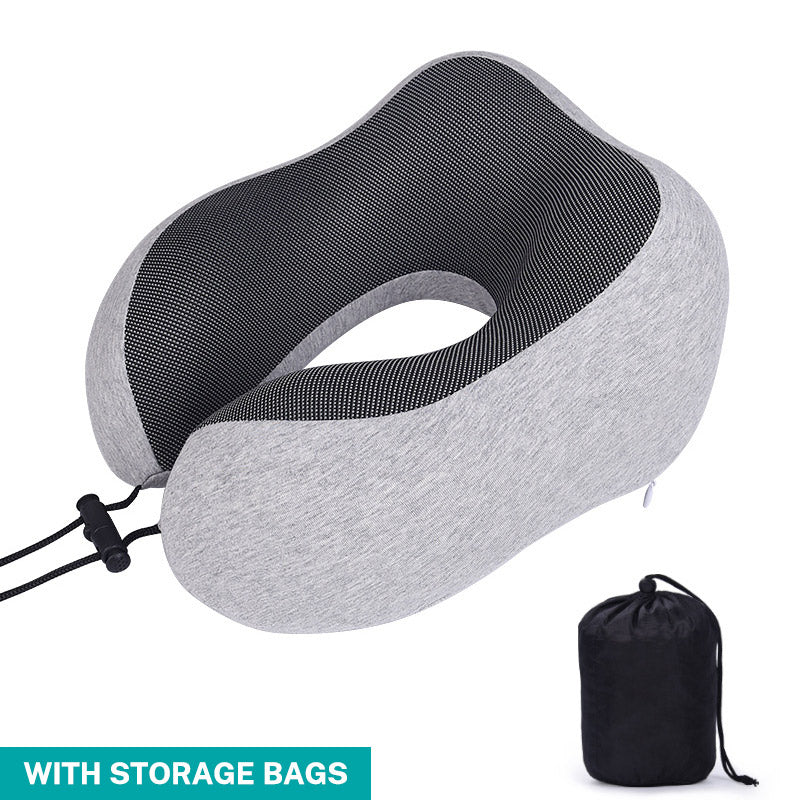 U Shaped Pillow Memory Cotton Travel Pillow Neck Protection Pillow Aircraft Nap Neck Protection Pillow Storage Magnetic Cloth