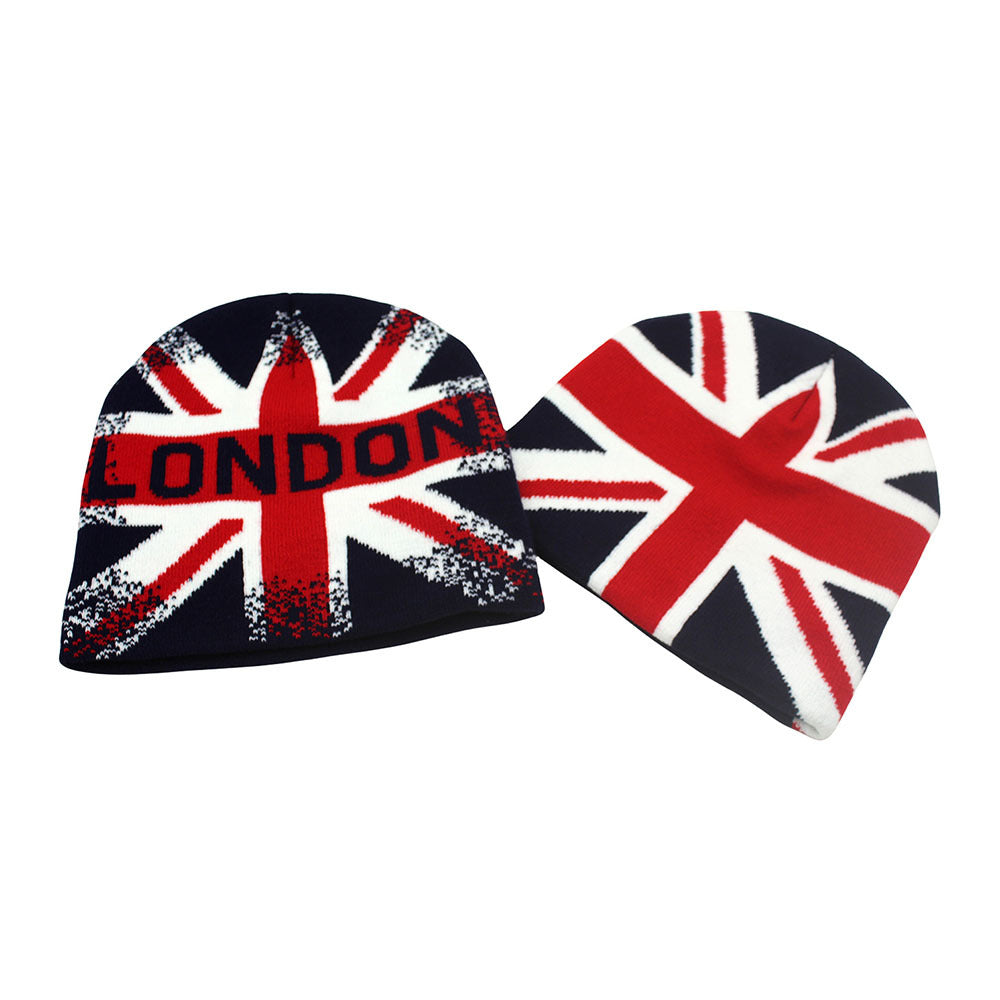 British Flag Rice Jacquard Knitted Hat Warm Knitted Hat Cold Hat
