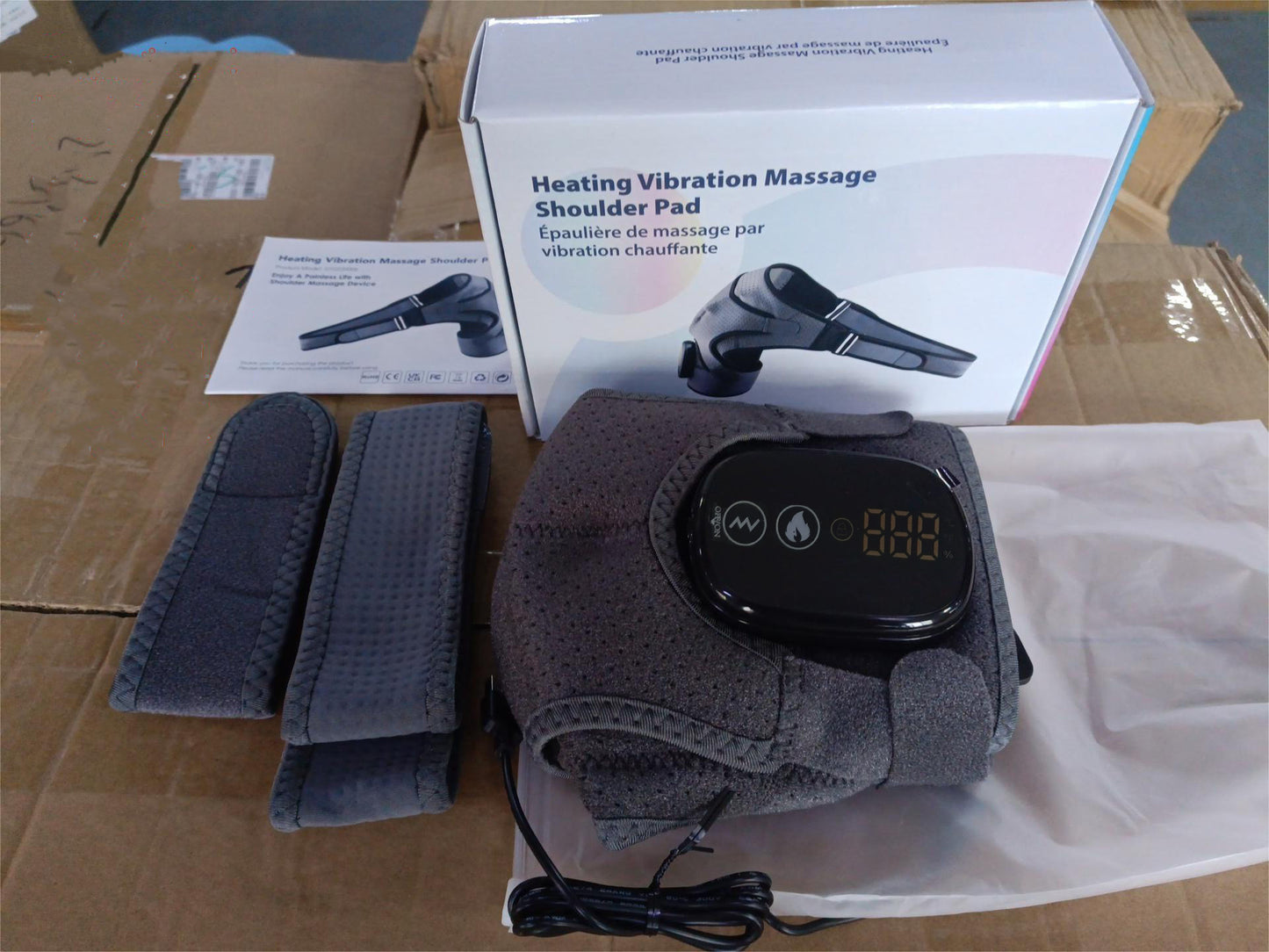 Touchscreen controller hole shaped shoulder protection electric heating shoulder protection heating vibration massager