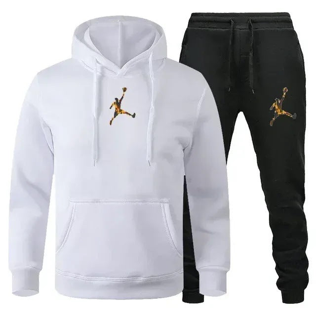 European and American new sports men's hoodie set sports hoodie