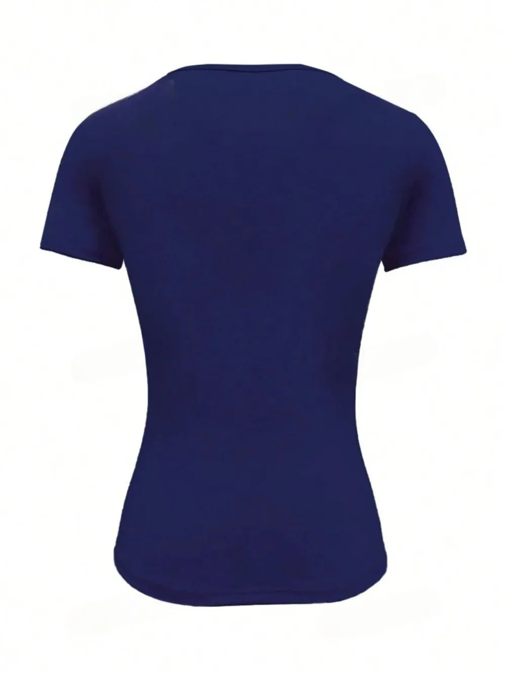 Short slim fit round neck short sleeved T-shirt