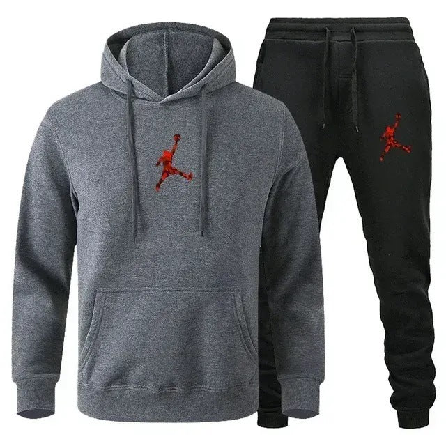 European and American new sports men's hoodie set sports hoodie