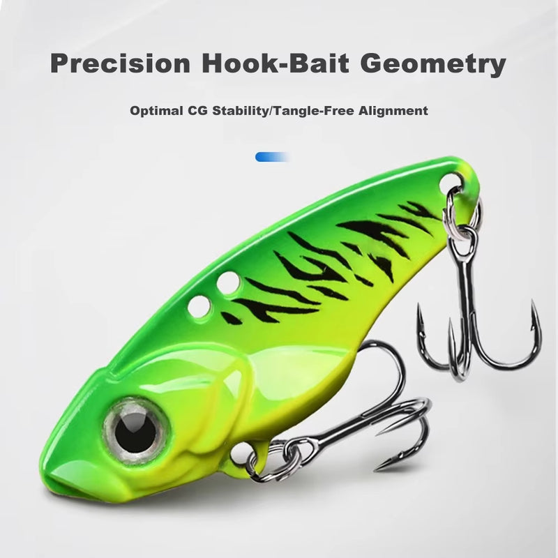 1PCS 3.5g/5g/7g/10g/15g VIB Fishing Lure – Rattlesnake Iron Jig, long-cast hard lure for predatory fish.