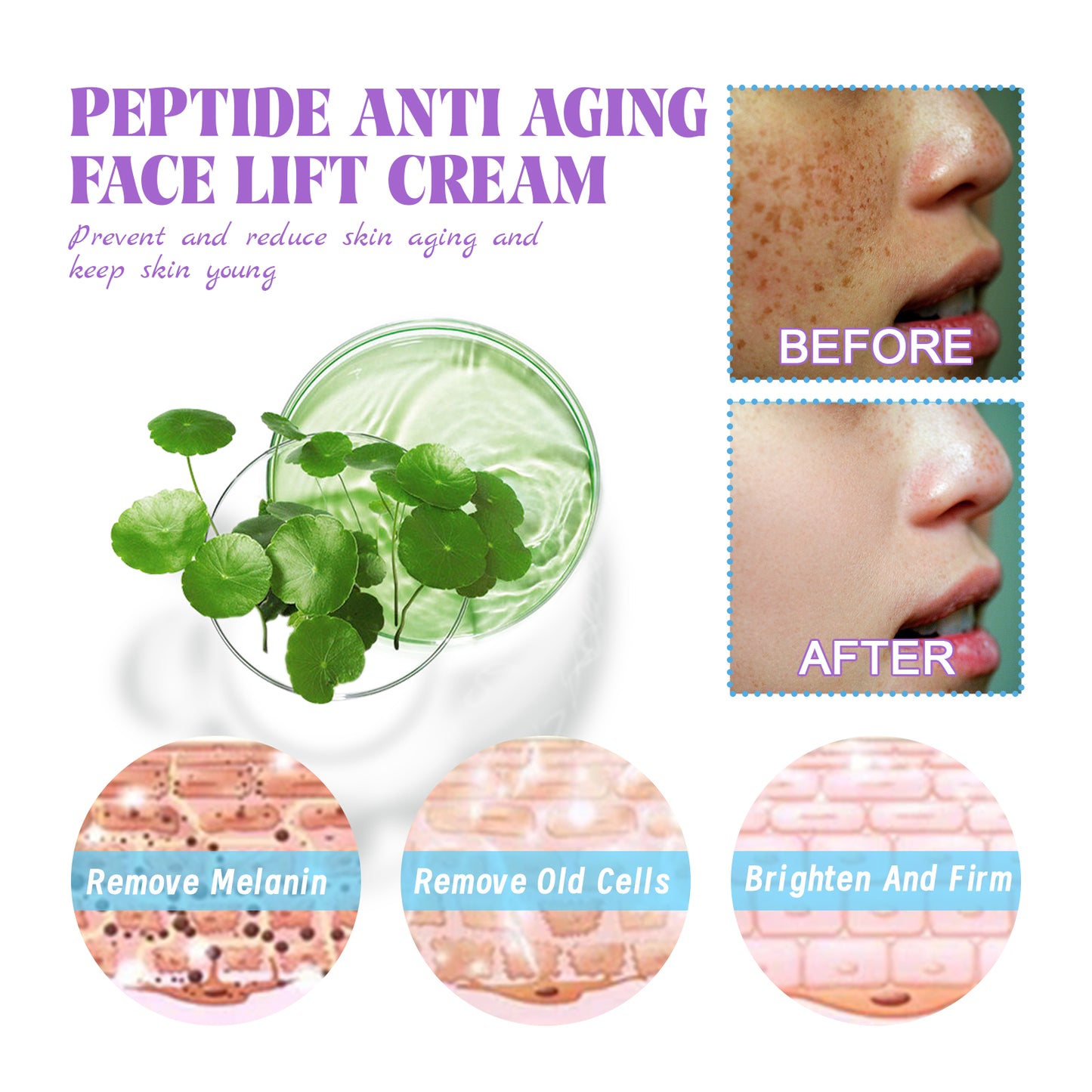 Peptide Anti Aging Face Lift Cream, Hydrating And Moisturizing Facial Cream For Fine Lines And Pores