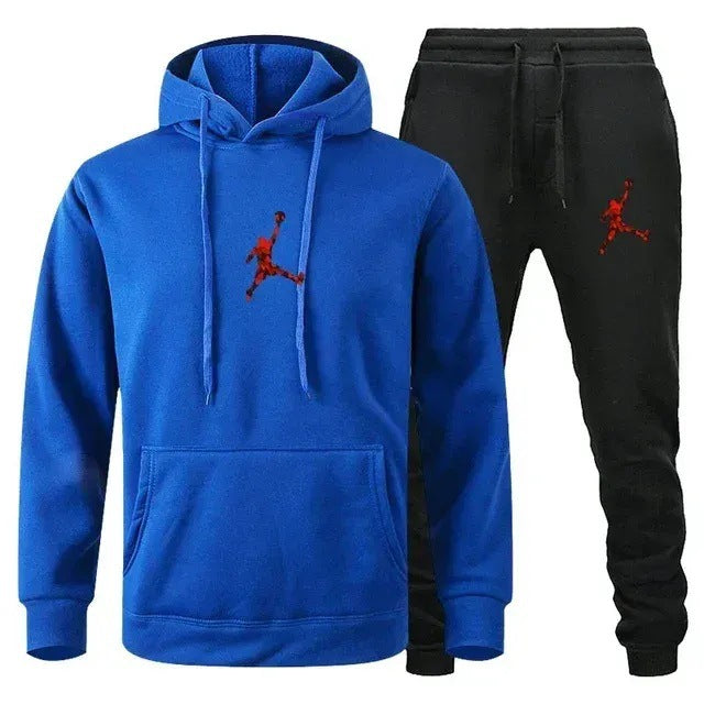 European and American new sports men's hoodie set sports hoodie