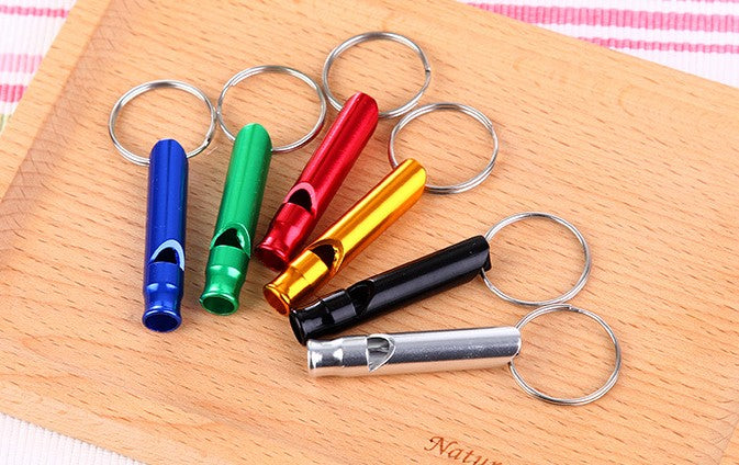 1Pcs Aluminum Emergency Survival Whistle Keychain  Outdoor Sport Tools Multifunctiona Training