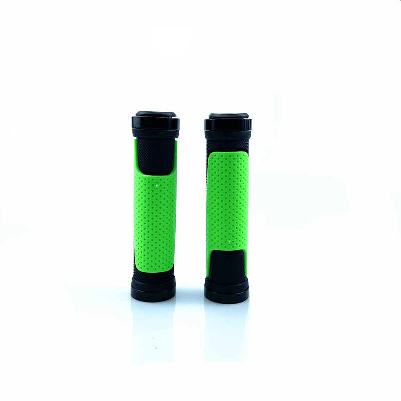 Bicycle Rubber Handle Set Mountain Bike Bilateral Lock Non-Slip Handle Bicycle Accessories Riding Equipment Color