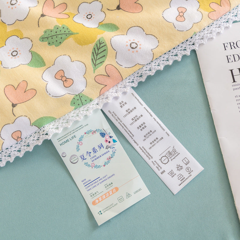 Ins Washed Cotton Summer Cool Quilt Double Air Conditioner Quilt Summer Single Dormitory Thin Quilt