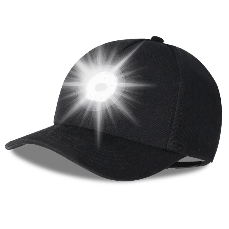 Head mounted lighting sun hat LED light luminous peaked cap removable and washable golf hat