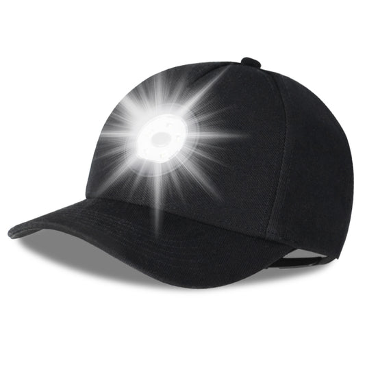 Head mounted lighting sun hat LED light luminous peaked cap removable and washable golf hat