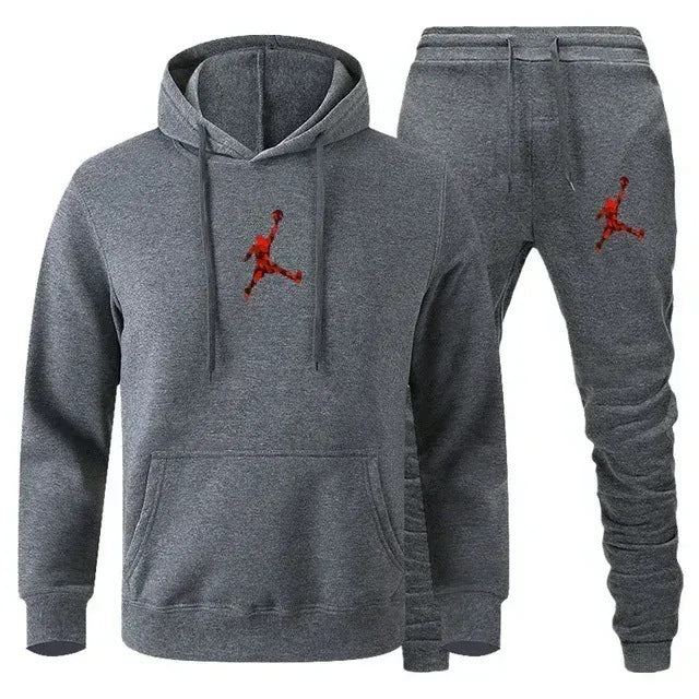 European and American new sports men's hoodie set sports hoodie