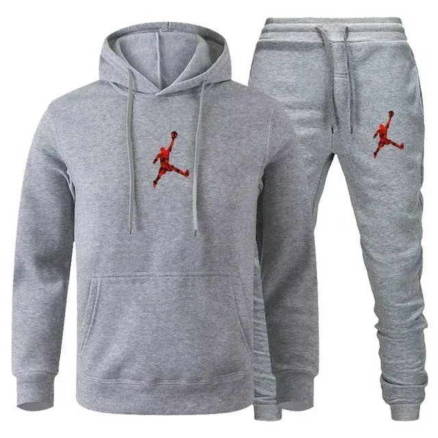 European and American new sports men's hoodie set sports hoodie