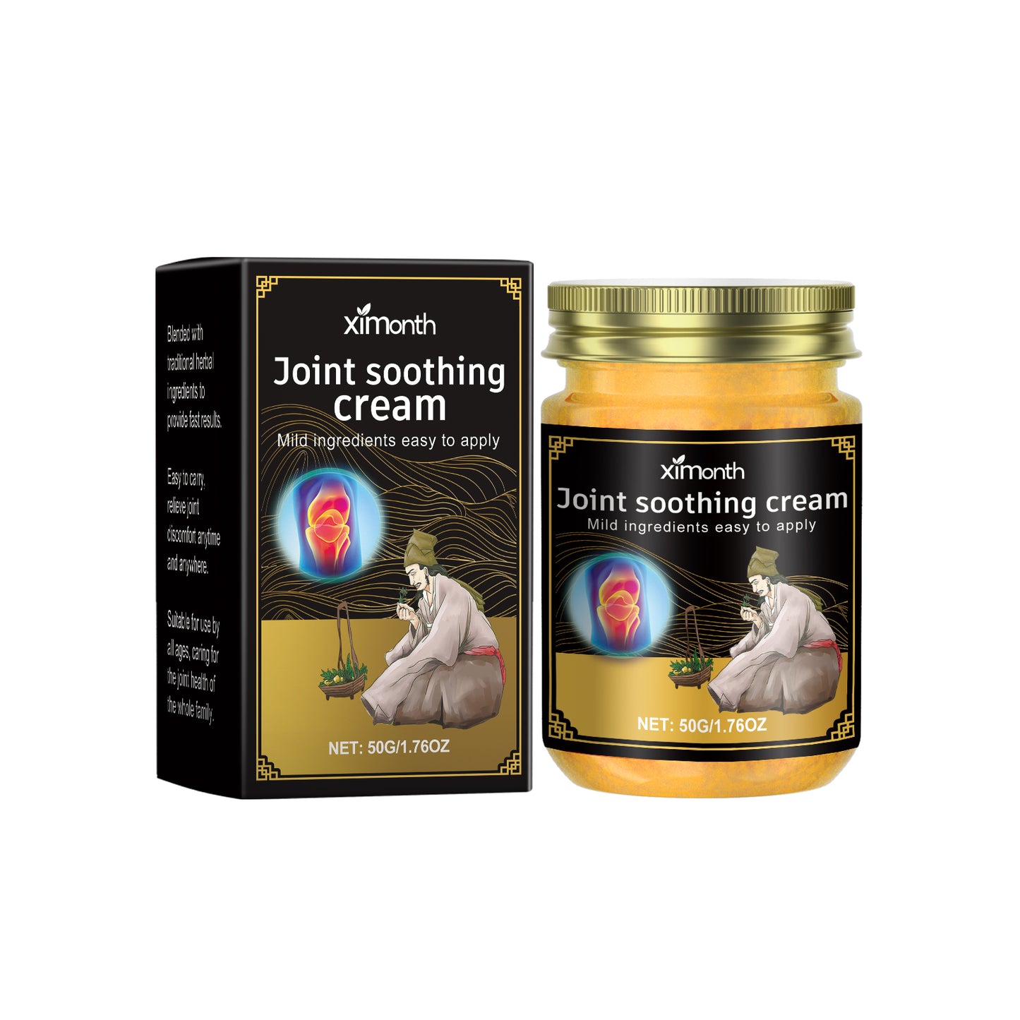 Ximonth Joint Care Cream Mild Herbal Formula For A Comfortable External Massage Cream For Neck And Back