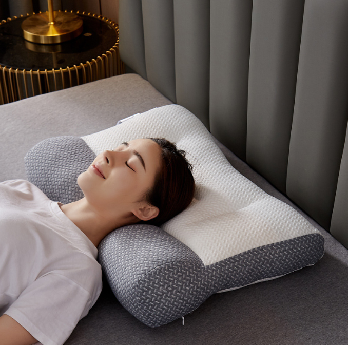 Japanese soybean fiber pillow reverse traction cervical vertebra repair pillow pillow pillow core neck protection pillow