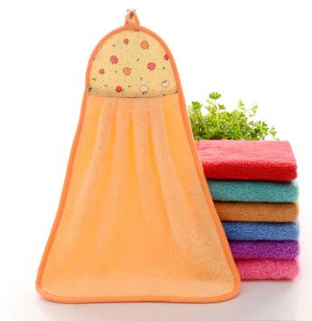 Thick Microfiber Hand Towel Kitchen Bathroom Hanging Cloth Towel Soft Absorbent Fashion Housewife Gift