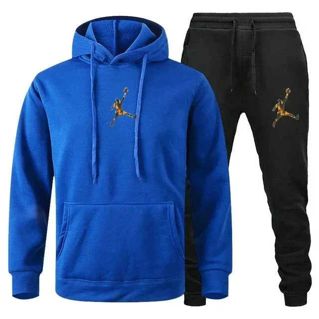 European and American new sports men's hoodie set sports hoodie