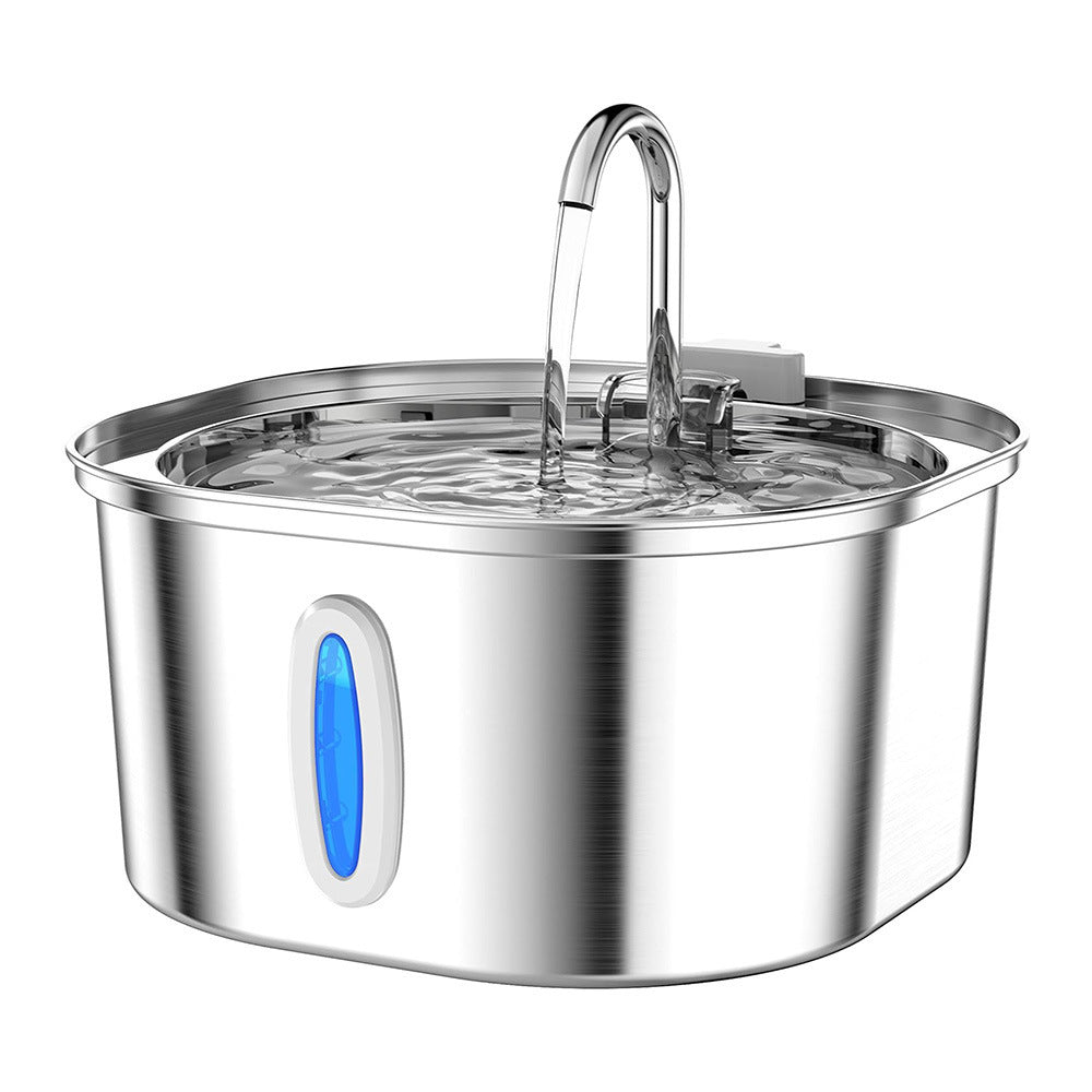 Stainless Steel Smart Pet Water Dispenser with Automatic Circulation and Filtration, Large Capacity Feeder for Cats and Dogs