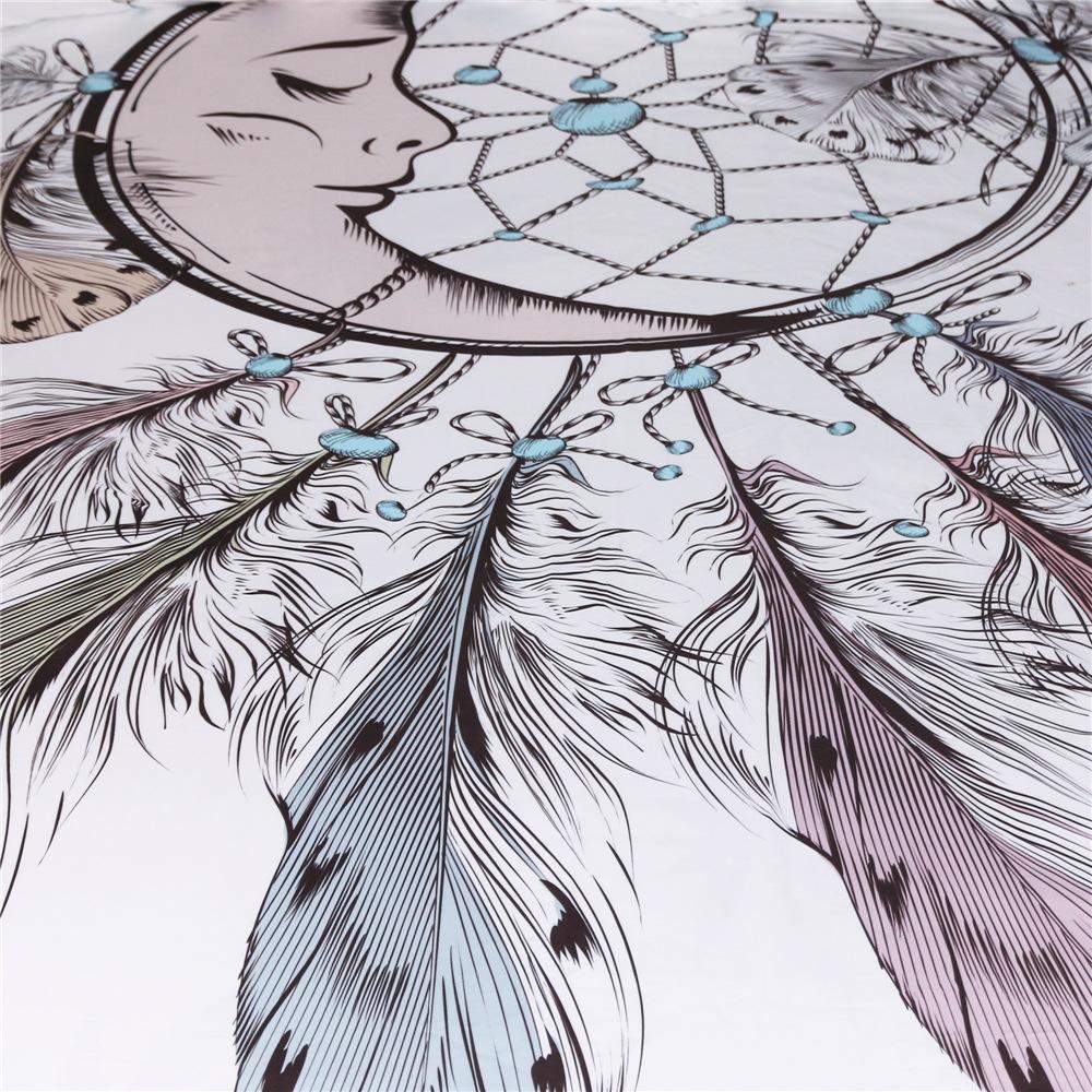 3D Bedding  Pillowcase Moon Dream Catcher Print Pillow Case Pillow Bedding