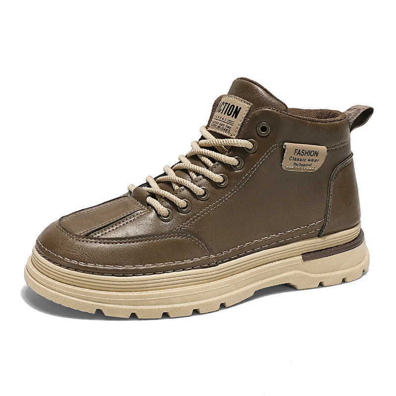 Martin boots men's shoes autumn new high top shoes men's trendy versatile casual workwear shoes short boots