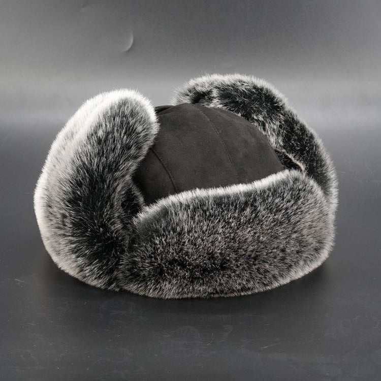 New Lei Feng hat men's oversized ear protection and cold proof hat winter Northeast cotton hat skiing hat retro trend
