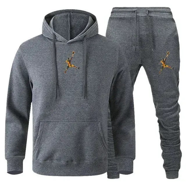 European and American new sports men's hoodie set sports hoodie