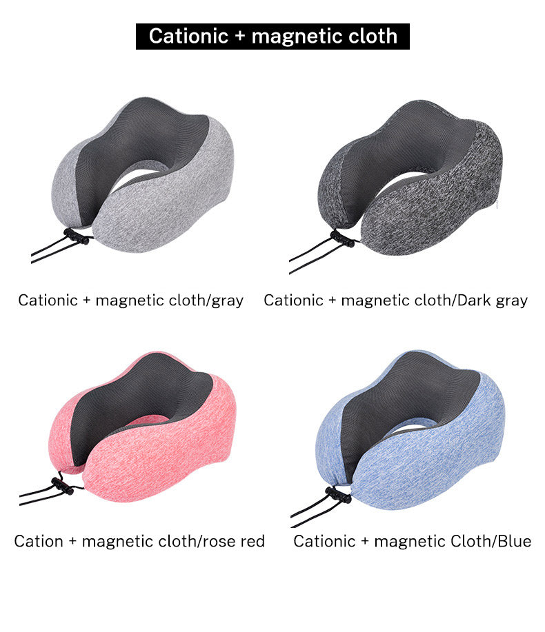 U Shaped Pillow Memory Cotton Travel Pillow Neck Protection Pillow Aircraft Nap Neck Protection Pillow Storage Magnetic Cloth