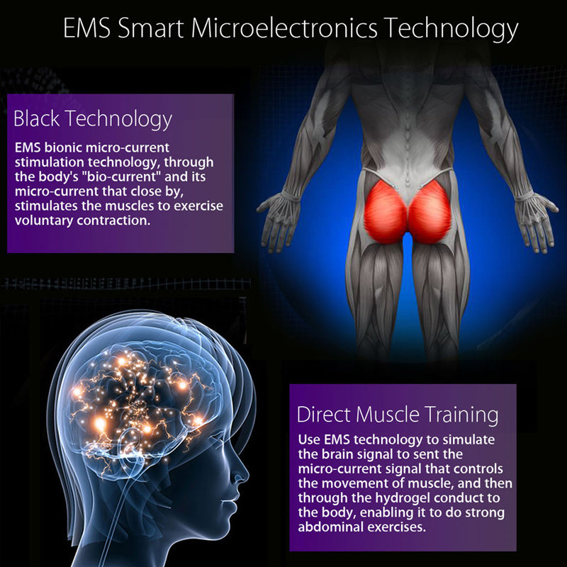 EMS Hip Trainer Muscle Stimulator ABS Fitness Buttocks Butt Lifting Toner Massager Unisex