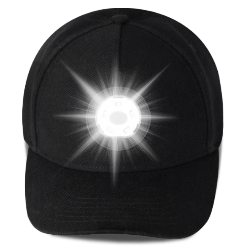 Head mounted lighting sun hat LED light luminous peaked cap removable and washable golf hat