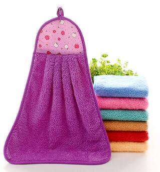 Thick Microfiber Hand Towel Kitchen Bathroom Hanging Cloth Towel Soft Absorbent Fashion Housewife Gift