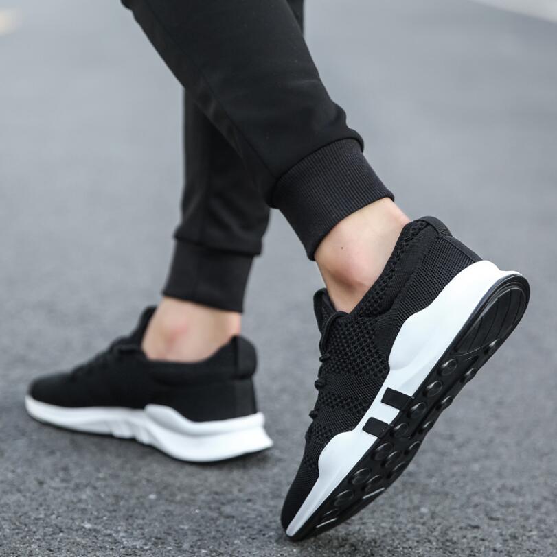 Men's Shoes Lightweight Sports Shoes Breathable Non-slip Casual Shoes Adult Shoes Zapatillas Hombre Black