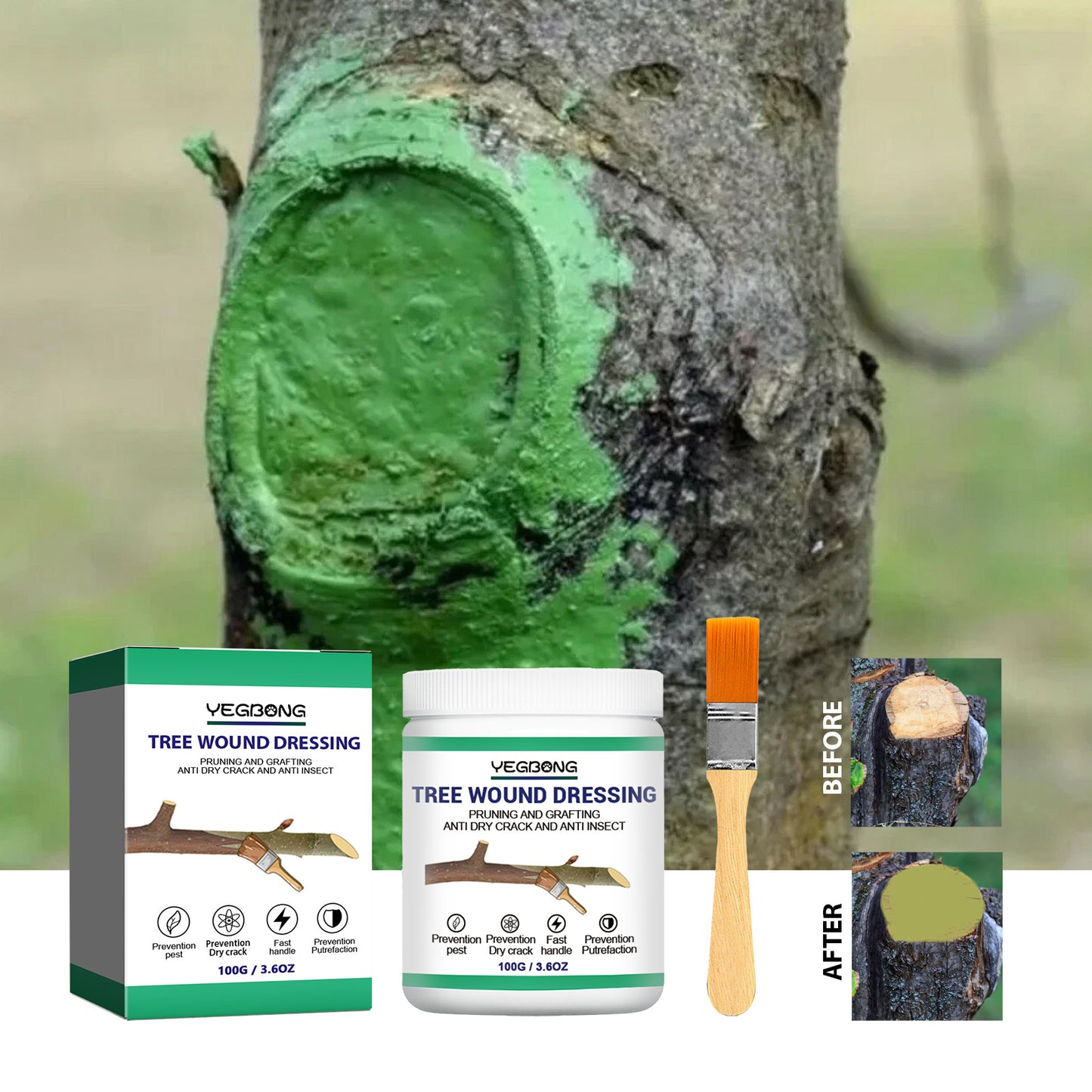 Yegbong Tree Wound Dressing, Seed Fruit Tree Callus Supplement Root Plant Application Agent