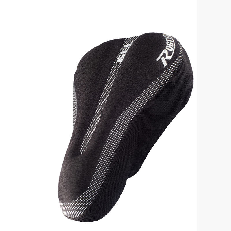 Bicycle Silicone Seat Cover Mountain Bike Thickened Comfortable Cushion Cover Tie Rope Reinforced Saddle Cover Riding Equipment Accessories