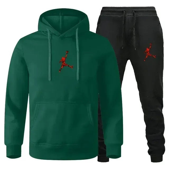 European and American new sports men's hoodie set sports hoodie