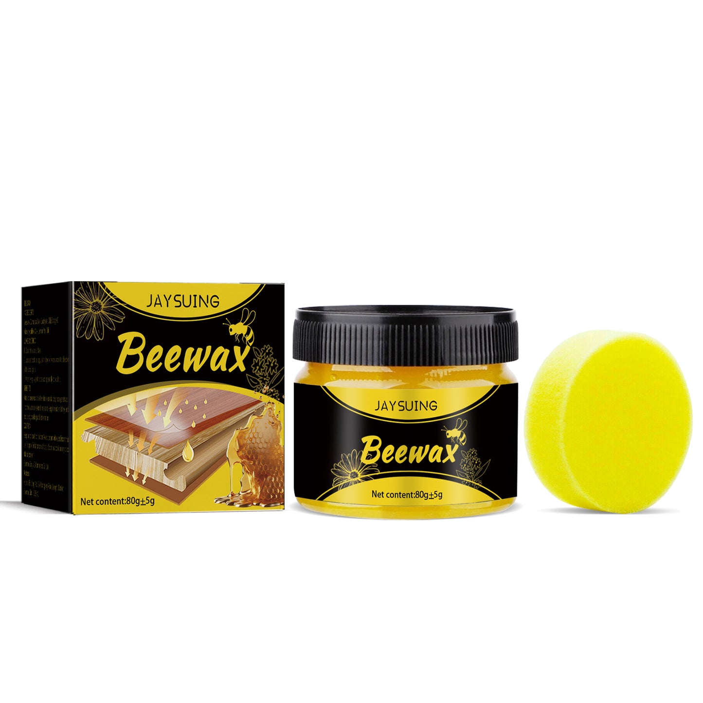 Jaysuing Furniture Restoration Beeswax, Furniture Beautification Polishing Maintenance Cleaning Care Beeswax