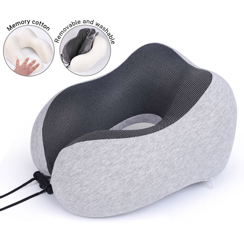 U Shaped Pillow Memory Cotton Travel Pillow Neck Protection Pillow Aircraft Nap Neck Protection Pillow Storage Magnetic Cloth