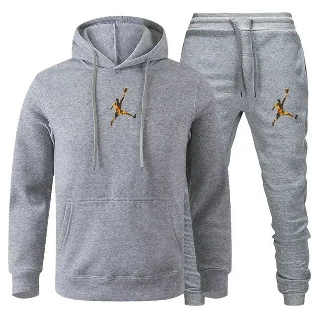 European and American new sports men's hoodie set sports hoodie
