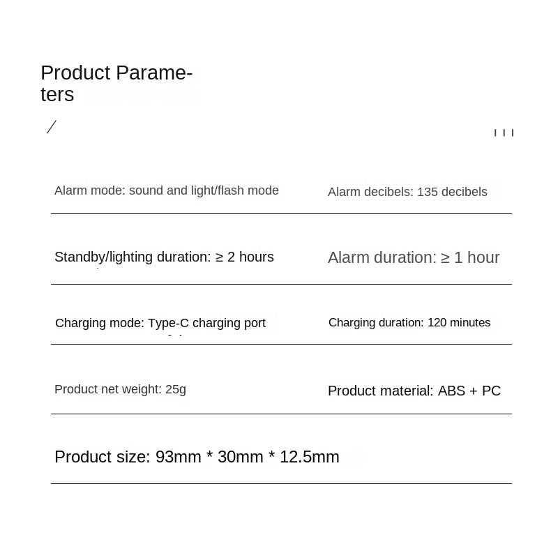 Personal Alarm with 135dB Siren, Dual Mode Outdoor Flashlight, Anti-Assault Alarm Device