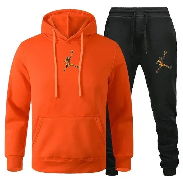 European and American new sports men's hoodie set sports hoodie